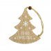 Χριστουγεννιάτικο Κρεμαστό Ξύλινο Δεντράκι, με "Merry Christmas" (10cm)